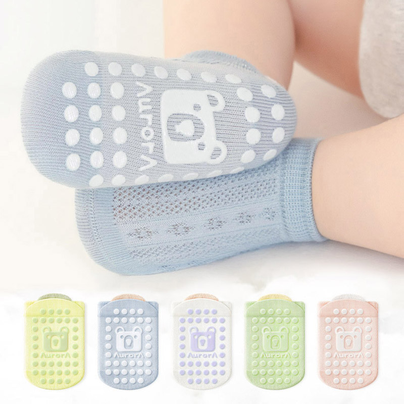 Unisex Baby Socks Non Slip - 5 çift Çocuklar Kaymaz Çorap Sevimli