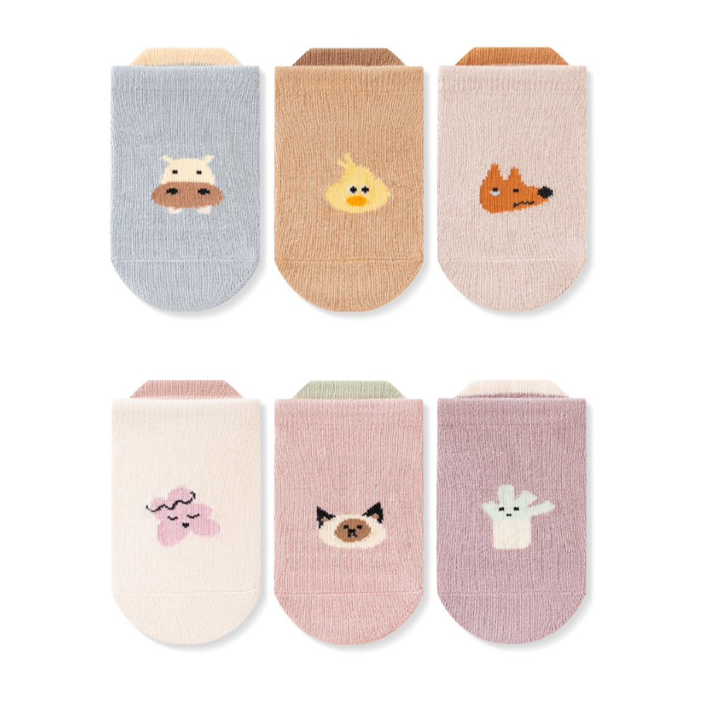 6 Çift Çocuk Karikatür Desenli - Unisex Baby Socks Non Slip incelemesi ve fiyatı